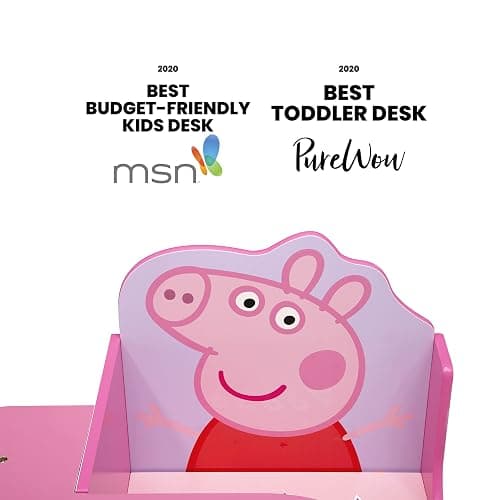 Delta Children Chair Desk with Storage Bin - Ideal for Arts & Crafts, Snack Time, Homeschooling, Homework & More, Peppa Pig thumbnail 4