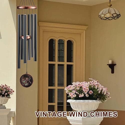 Gabzart Wind Chimes for Outside, Vintage Hummingbird Deep Tone Wind Chime Outdoor Clearance, Patio Porch Balcony Decoration, Garden Hanging Decor Gifts for Women Mom Grandma (32" Hummingbird) thumbnail 6