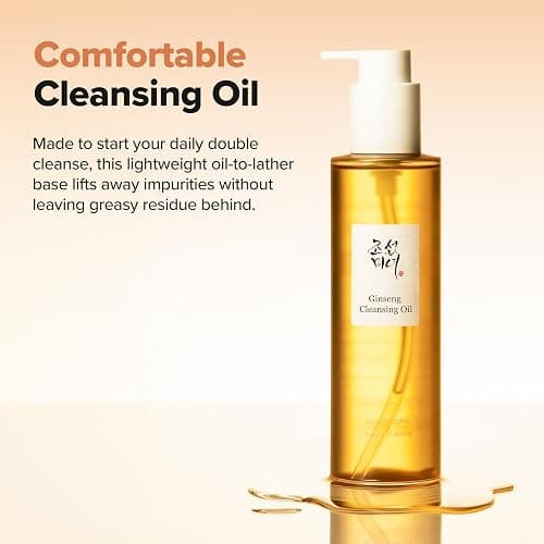 Beauty of Joseon Ginseng Cleansing Oil Waterproof Makeup Remover for Sensitive, Congested-Prone Facial Skin. Korean Skin Care for Men and Women, 210ml, 7.1 fl.oz thumbnail 5