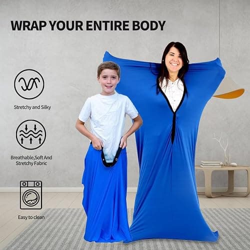 KANGXYSQ Body Sock for Men Women Sensory Sock X-Large Full Body Wrap with Light Breathable Polyester(Red,Medium/M) thumbnail 3