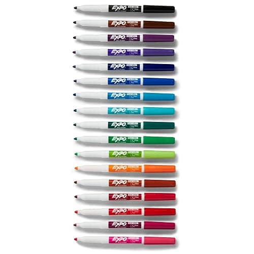 Expo Dry Erase Markers, Whiteboard Markers with Low Odour Ink, Fine Tip, Assorted Vibrant Colours, 16 Count thumbnail 10