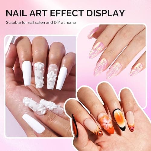 MelodySusie 5 Pcs Nail Art Sculpture Pen Acrylic Dual Tipped Brushes for Resin Nail Art Tools for Design Nail Foil Carving Drawing Effect Shaping Drawing Nail Tools for Home Salon thumbnail 5