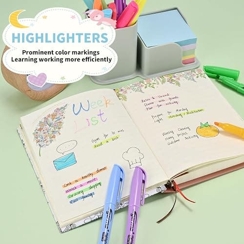 Cgerma Highlighters Assorted Colors Set, 12 Pack, Chisel Tip Bright Colors, Dry Quickly Colored Highlighters for Journaling, Study Notes, School Office Supplies thumbnail 8