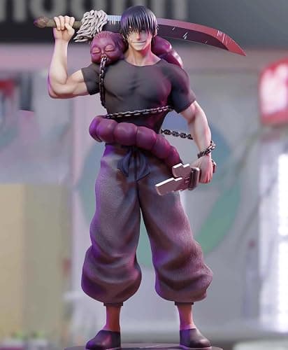 MABAIUDE Fushiguro Toji Figure Statue JJK Figure Model, 22cm Standing Pose Anime Action Figures JJK Fushiguro Toji Statue Handmade Collectible Desktop Decoration Gifts for Fans thumbnail 5