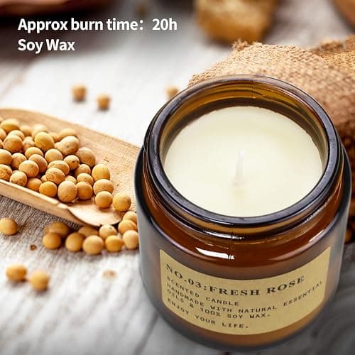 MOULENGGU 6 Pack Candles for Home Scented Aromatherapy Candle Gift Set for Women Soy Wax Long Lasting Amber Jar Candles Gift for Birthday Mother's Thanksgiving Day Present thumbnail 4