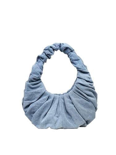 Verdusa Women's Pleated Denim Clutch Bag - Image 1