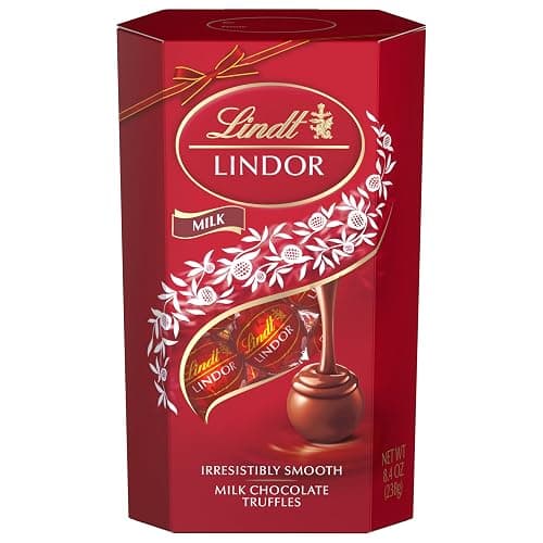 Lindt LINDOR Milk Chocolate Candy Truffles Gift Box, 8.4 oz. thumbnail 6