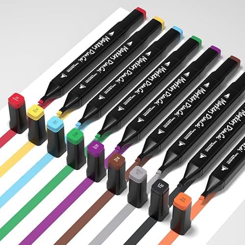Alcohol Markers Set 80 Colors Dual Tip Permanent Art Markers with Brush Tip & Chisel Tips for Kids, Painting School Supplies Sketch Drawing Marker for Adults Boys Girls Students Drawing and Coloring thumbnail 7