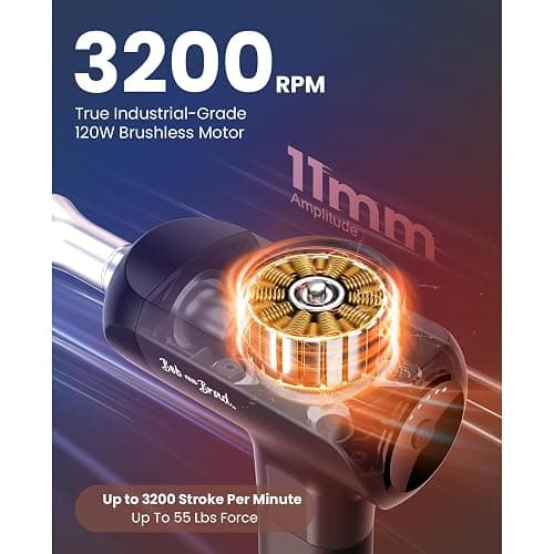 BOB AND BRAD X6 Pro Max Massage Gun with Heat and Cold, Powerful Massager Gun for Athletes, Portable Hand Held Electric Massager, Christmas Gifts for Men Women thumbnail 5