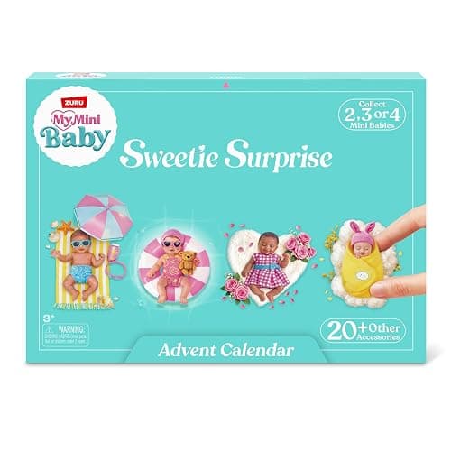 My Mini Advent Series 1 By ZURU | 24 daily reveal windows; 2 baby dolls; outfits, feeding items & sunglasses; nurturing play; holiday gift thumbnail 8