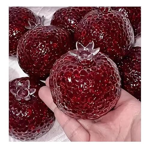 Handcrafted Pomegranate Shaped Stress Relief Ball,Dopamine Boosting Relaxation Toy - Image 1