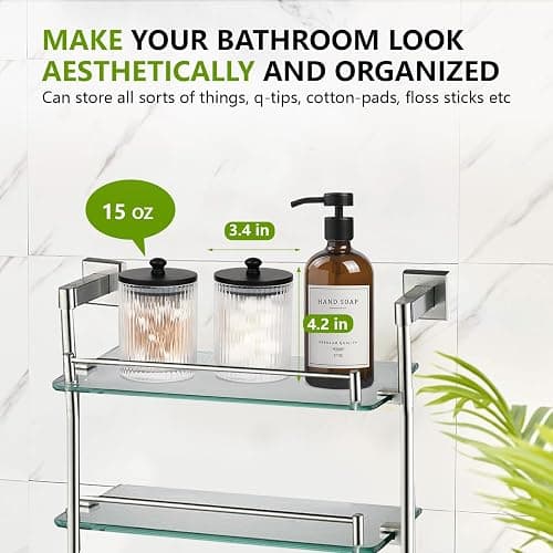 Glass Bathroom Jars thumbnail 5