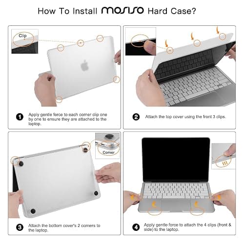 MOSISO Leopard Grain Hard Case Compatible with MacBook Neo 13 inch 2026 Release Model A3404, 3 in 1 Crack-Resistant Protective Hard Shell Case&Keyboard Cover&Screen Protector, Black thumbnail 9