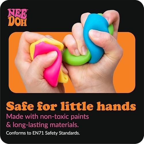 Schylling NeeDoh Mac 'N' Squeeze - Sensory Squeeze Toy - Contains 4 Squishy Noodles - 3" Wide - Color May Vary (Pack of 1) thumbnail 5