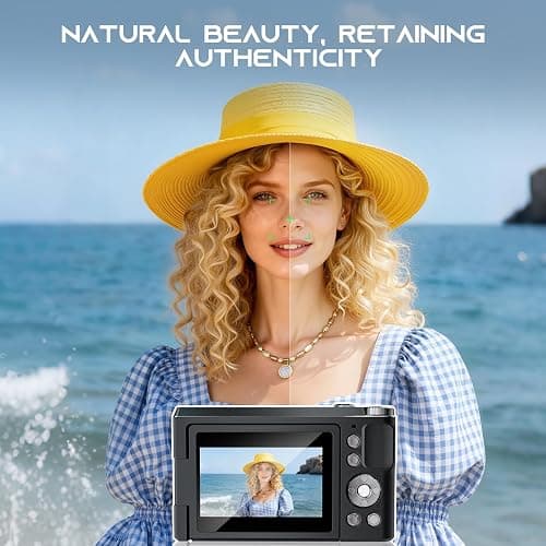 Digital Camera 2026 Upgrade for Photography, Video & YouTube | 56MP Autofocus Vlogging Camera with 3-Inch 180° Flip Screen, 16X Zoom, Built-in Flash, Compact Travel Camera with 32GB SD Card for Kids thumbnail 8