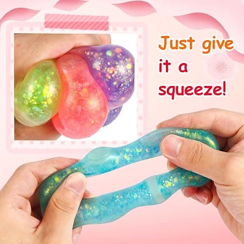 4-Pack Squishy Toys, Wearable Bracelet Stress Balls Fidget Toys, Soft Donut Stress Relief Sensory Toy for Kids Adults, Squeeze Balls Stress Toys for Party Favors Goodie Bags Stuffers thumbnail 5