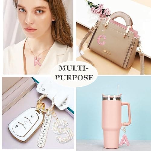 BOAJUNWU Bogg Bag Accessories,Bogg Bag Charms Keychain for Women Girls,Letter Charms for Beach Bitty Bogg Handbags Tote Bags thumbnail 6