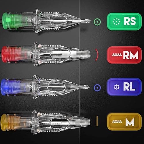 Dragonhawk Extreme Tattoo 50Pcs Cartridges Needles Mixed Sizes 1003RL 1005RL 1007RL 1205RS 1207RS EX-3 (#10RL+12RS-50PCS) thumbnail 3