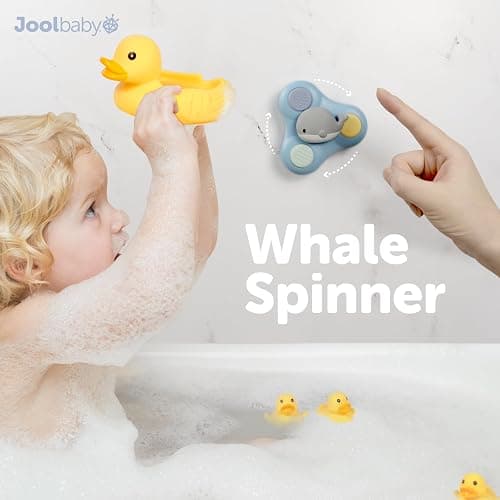 Jool Baby 15-Piece Bathtub Toys Gift Set with Bath Toy Storage Organizer | NAPPA Award Winner – Great Gift in Gift-Ready Packaging – Includes Mesh Storage Bag for Air Drying & Keeping Toys Organized thumbnail 6