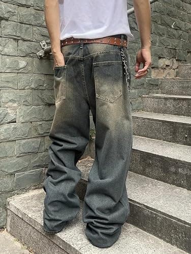 HUNGSON Baggy Jeans Wide Leg Jeans, Loose Fit Denim Jeans thumbnail 3