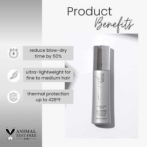 Kenra Platinum Blow-Dry Mist | Ultra-Lightweight Thermal Protectant | Detangles, Smooths, & Softens | Eliminates Frizz & Resists Humidity | Fine To Medium Hair thumbnail 2