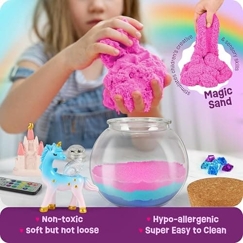Unicorn Gifts for Girls - Unicorn Terrarium Kit for Kids - Birthday Gift for Girls Ages 4 5 6 7 8-12 Year Old - DIY Unicorn Toys for Girls - Arts and Crafts Kit for Kids - Best Girls Presents Stuff thumbnail 3