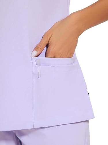 COZYFIT Scrubs for Women Set - Stretch V-Neck Scrub Top & Jogger Pant with 8 Pockets thumbnail 5