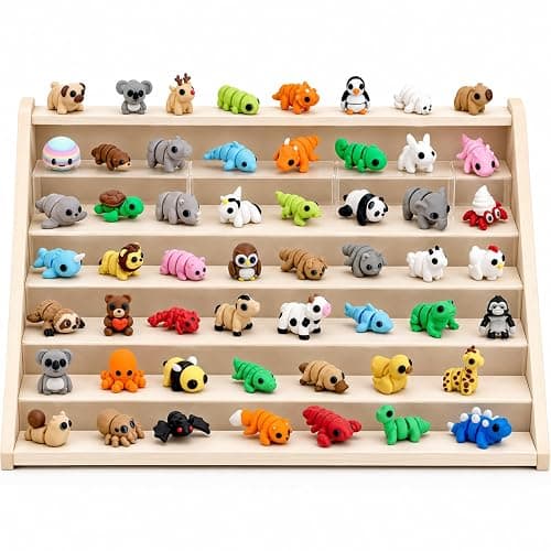 Xalvoro 54 PCS 3D Printed Articulated Animal Desk Decor Set, Posable PLA Desktop Display Accents for Office Workspace, Collectible Animal Ornaments for Adults - Image 1