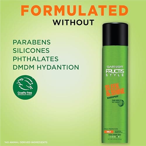 Garnier Fructis Style Sleek and Shine Anti-Humidity Hairspray, Ultra Strong Hold, Frizz Protection 8.25 Oz, 1 Count (Packaging May Vary) thumbnail 8