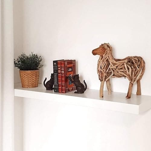 Ambipolar Cat Decorative Bookends, Unique Book Ends to Hold Books Heavy Duty for Office Desk, Vintage Antique Black Home Decor, Shelf Decoration, Modern Living Room Decor thumbnail 6