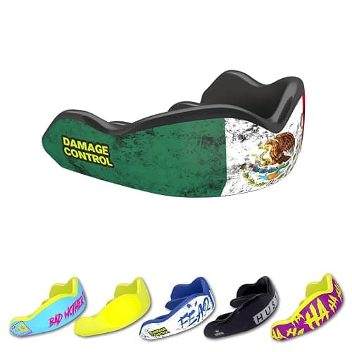 DAMAGE CONTROL High-Impact Mouth Guard – Sports Mouthguard for Boxing, Football, Hockey, Lacrosse & Basketball, Protects Teeth & Jaw, Protective Mouthpiece for Adults & Youth (Adult, Mexican Flag) - Image 1
