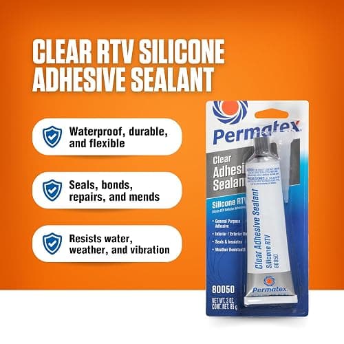 Permatex 80050 Clear RTV Silicone Adhesive Sealant, 3 oz thumbnail 3