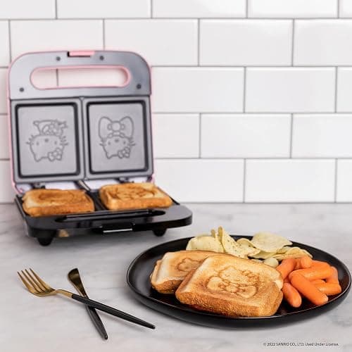 Uncanny Brands Hello Kitty Grilled Cheese Maker- Panini Press and Compact Indoor Grill thumbnail 3