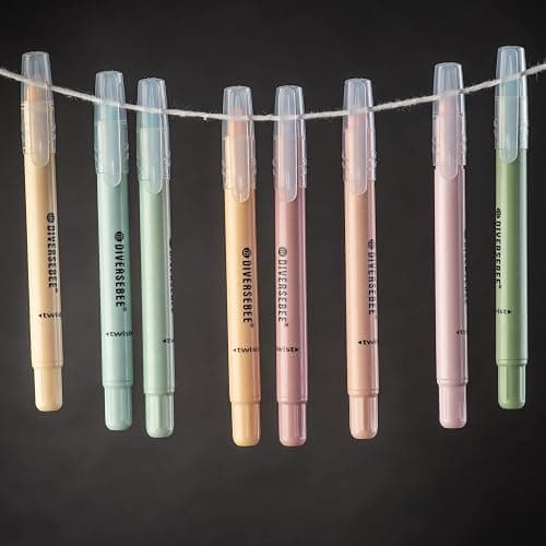 DIVERSEBEE Bible Highlighters and Pens No Bleed, 8 Pack Assorted Colors Gel Highlighters Set, Cute Bible Markers Study Journaling School Supplies and Accessories (Pastel) - Pastel thumbnail 8