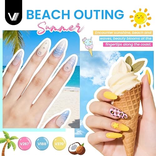 VANREESA Gel Nail Polish Set, 45+5 PCS Classic White Black Red Glitter Pink Blue Gel Polish Set with Base Top Coat Suitable for All Seasons Soak Off Nail Varnish Kit Nail Salon Set Gifts for Women thumbnail 4