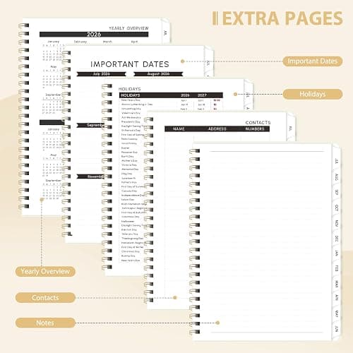 Planner 2026-2027, Weekly and Monthly Academic Planner, July 2026 - June 2027, Hardcover Calendar Agenda Book for School Year Planning, School Supplies for Teacher and Student, A5(6.3'' x 8.5'') thumbnail 5