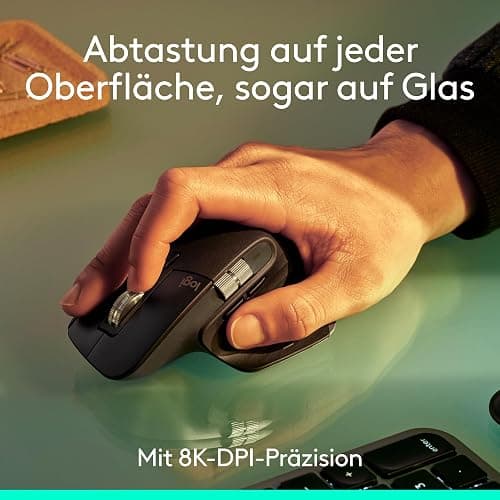 Logitech MX Master 3S – Kabellose Hochleistungs-Maus | Ultraschnelles Scrollen, Ergo, 8K DPI, Abtastung auf Glas, leise Klicks, Bluetooth, Windows, Linux, Chrome - Grafit thumbnail 2