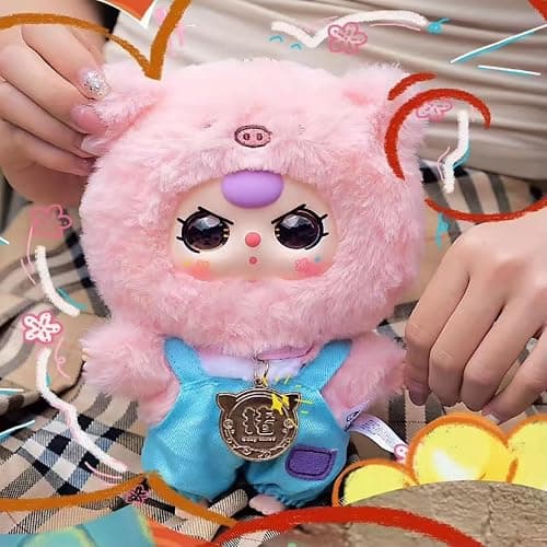 REIVIVORA Baby Three Twelve Zodiac Series Plush Stuffed Blind Box, Kawaii Mystery Plush Toys Collectible for Birthday Gift (1PC Series 2(V2)) thumbnail 4