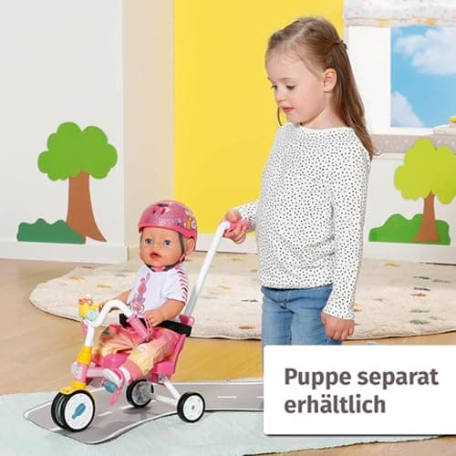 BABY Born Dreirad mit Lenkstange - Trike mit funktionsfähigen Rädern & Sicherheitsgurt - Puppenzubehör für alle Puppen der Größe 36 cm & 43 cm - Geeignet für Kinder ab 3 Jahren thumbnail 2