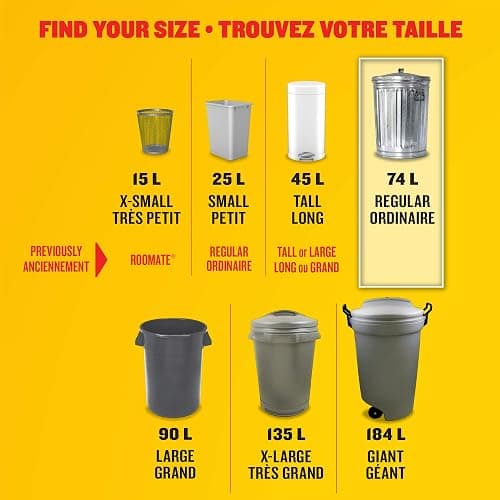 Glad Black Garbage Bags - Regular 74 Litres - 40 Trash Bags Made in Canada of Global Components thumbnail 6
