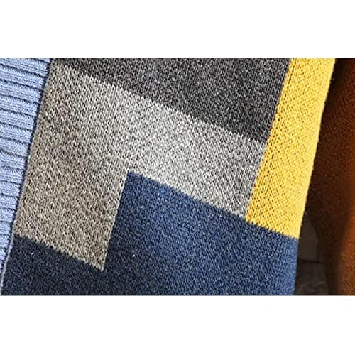 GURUNVANI Cardigan Sweater for Men Knitted Long Sleeve Sweaters with Buttons thumbnail 7