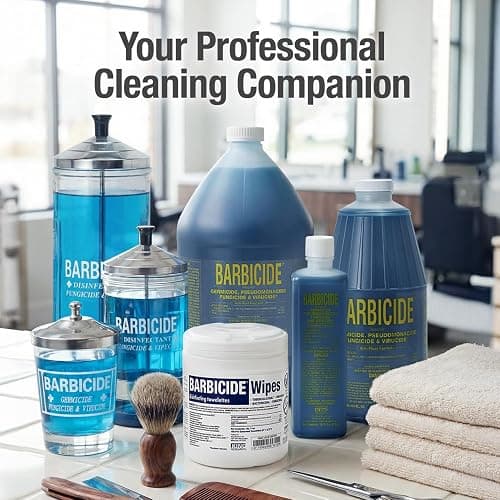 BARBICIDE Disinfectant Concentrate – Pint (16 Fl Oz) | EPA-Registered, Hospital-Grade Germicide for Salons & Barbershops | Anti-Rust Solution for Shears, Combs & Professional Tools thumbnail 7
