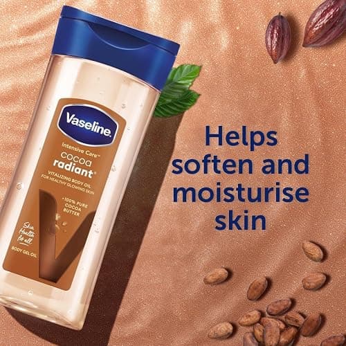 Vaseline Intensive Care Cocoa Radiant für strahlende Haut, Körpergelöl mit reiner Kakaobutter + regenerierenden Ölen, (1 x 200ml) thumbnail 6