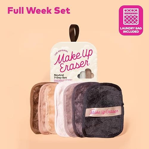 The Original MakeUp Eraser, 7-Day Set, Erase All Makeup with Just Water, Including Waterproof Mascara, Eyeliner, Foundation, Lipstick, Sunscreen, and More! 7ct thumbnail 6