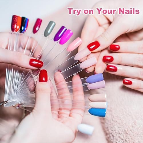 150pcs Nail Swatch Sticks with Ring and Number Stickers, Color Swatches for Nail Polish Display Nail Art Supplies for Nail Techs Must Haves Nail Stuff thumbnail 6