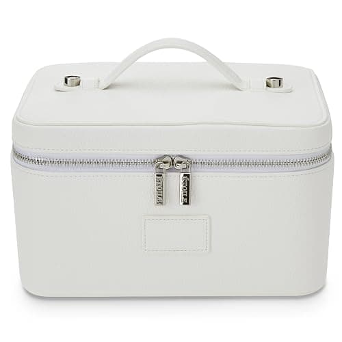 ETOILE - Vanity Case Off White - Stylish Travel Makeup Bag Organizer with Dividers - Image 1
