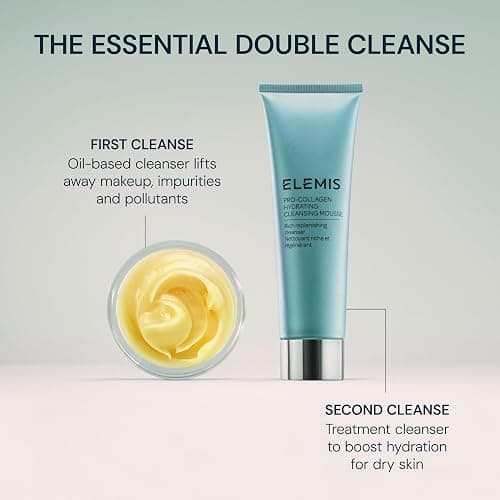 ELEMIS Pro-Collagen Cleansing Balm Makeup Remover, Hydrating Facial Cleanser, Oil Cleanser, Oil Makeup Remover, Deep Cleanse | 3-in-1 luxury facial cleanser and makeup remover. Oil cleanser for a deep cleanse. Ideal for sensitive, dry and delicate skin thumbnail 9