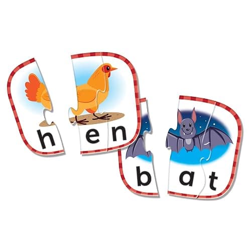 Learning Resources 3-Letter Word Puzzle Cards, Kindergarten Readniness, Self Correcting Puzzles, Ages 3+ thumbnail 2