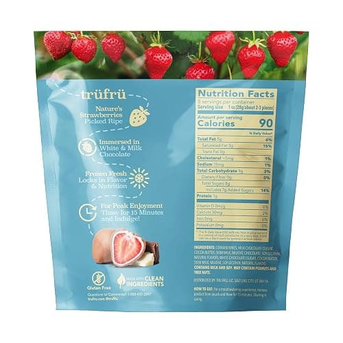 Tru Fru, Frozen Strawberries White And Milk Chocolate, 8 Ounce thumbnail 2