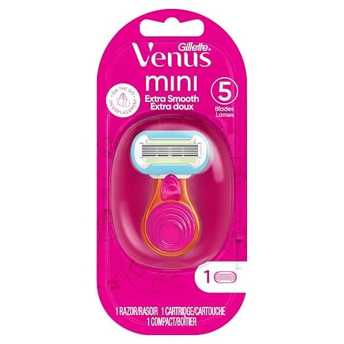 Gillette Venus Extra Smooth Travel Razor Kit for Women, Mini Handle + Refill + Case thumbnail 9
